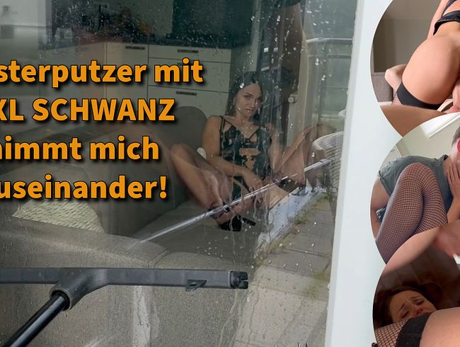 Mona Mystery verführt den Fensterputzer mit Riesenschwanz