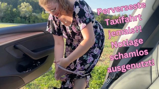 Amateurin Lina Love erlebt perverse Taxi Fahrt