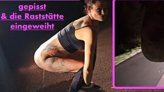 Sydney_Schmid pisst einfach aus dem Auto raus