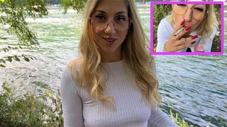 Tamy Tiger genießt den Smoking Blowjob